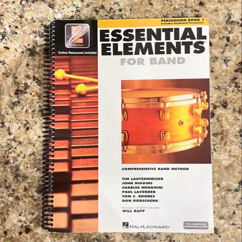 Essential Elements for Band - Percussion/Keyboard Percussion Book 1 with EEi (Book/Online Audio)