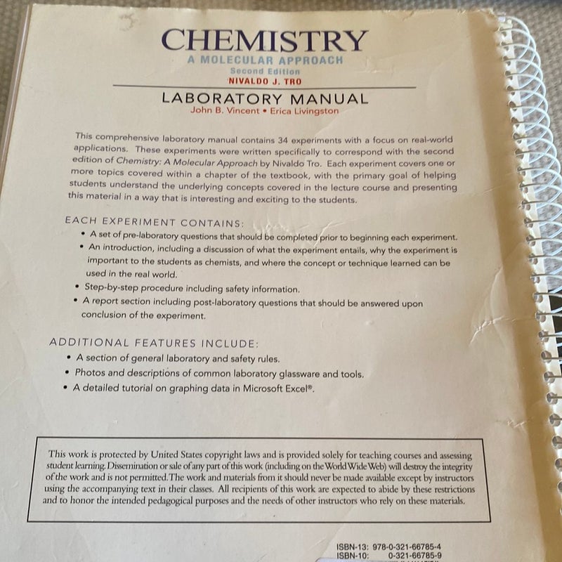 Chemistry a Molecular Approach 