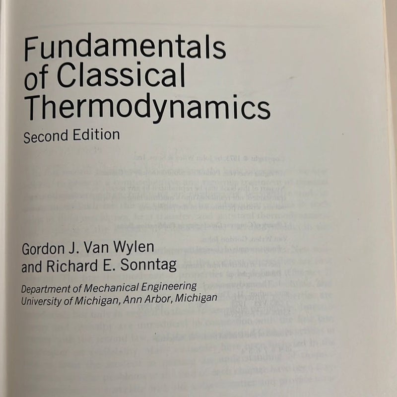 Fundamentals of Classical Thermodynamics