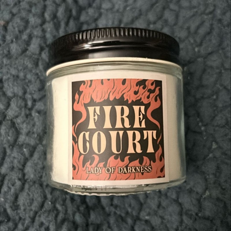 Lady of Darkness Fire Court inspired candle