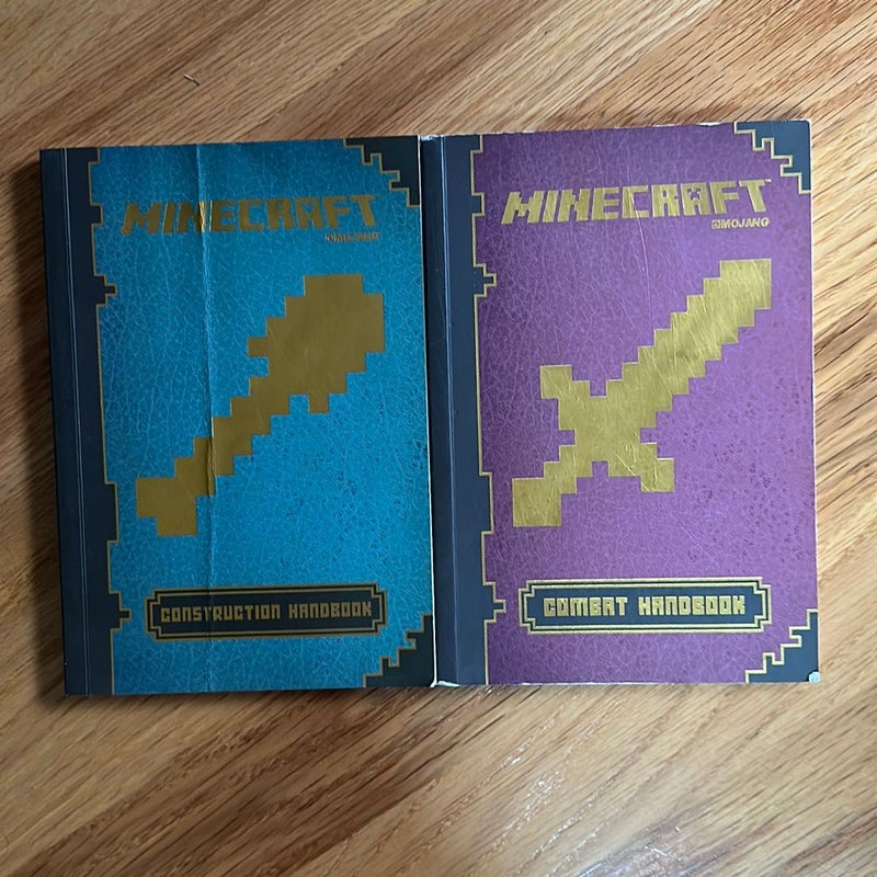 2 paperback Minecraft books 