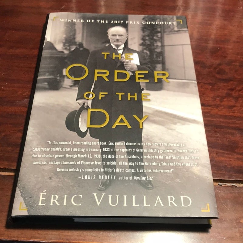 1st us printing * The Order of the Day