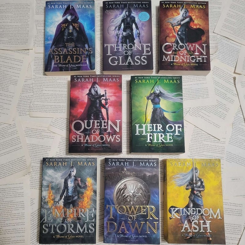 • Throne of Glass • full series • Sarah J. Maas • OOP • 8 book set