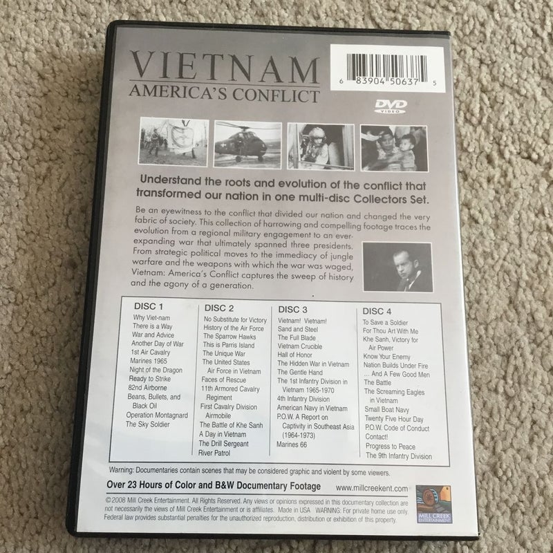 Vietnam America’s Conflict 4 DVD set