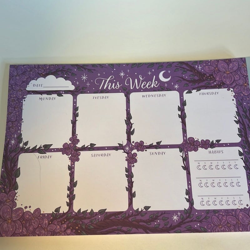 Illumicrate Weekly Planner Violet Made of Thorns  
