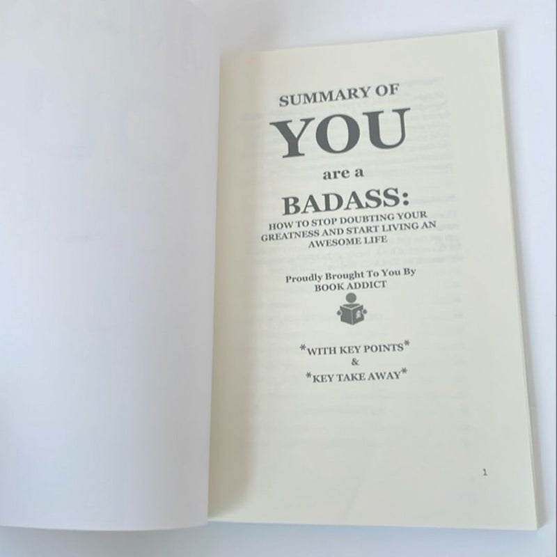 SUMMARY of You Are a Badass