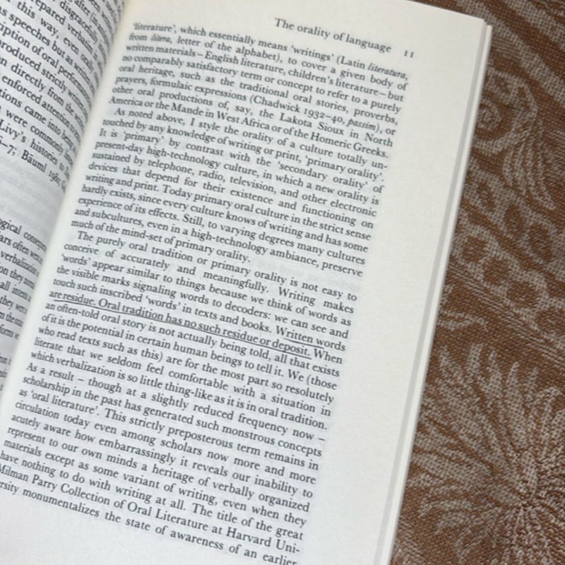Orality and Literacy