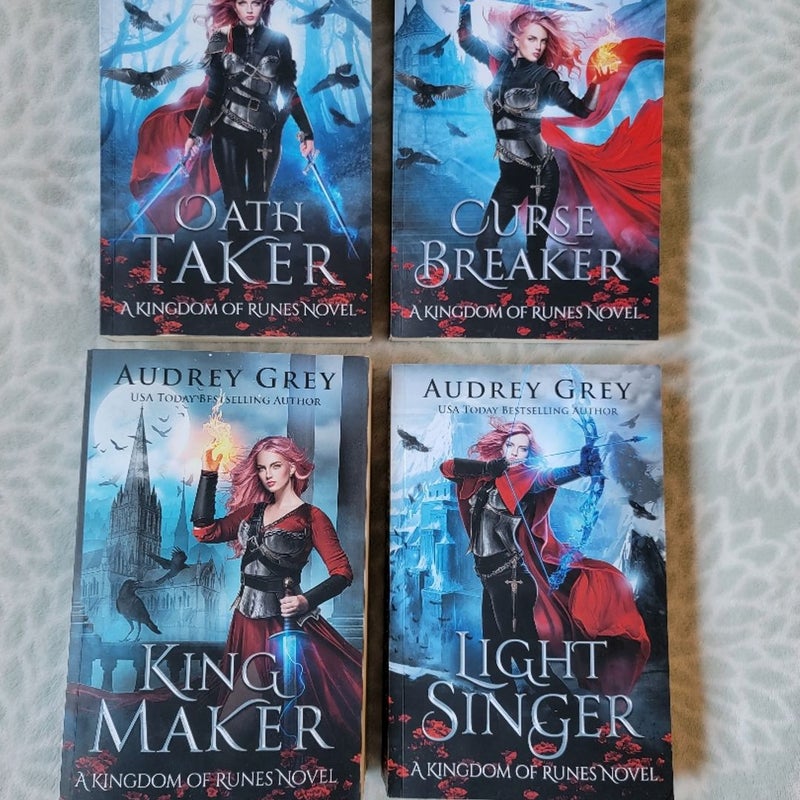 A Kingdom of Runes Series by Audrey Grey Fantasy Romance Books Novel Bundle Lot