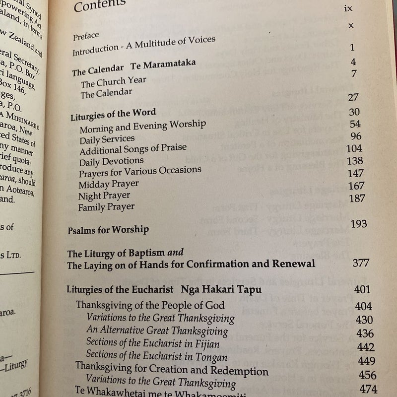 A New Zealand prayer book