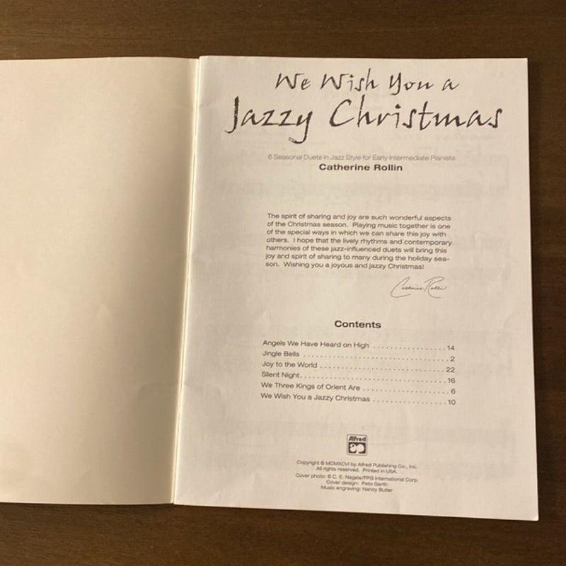 We Wish You a Jazzy Christmas Sheet Music 1996