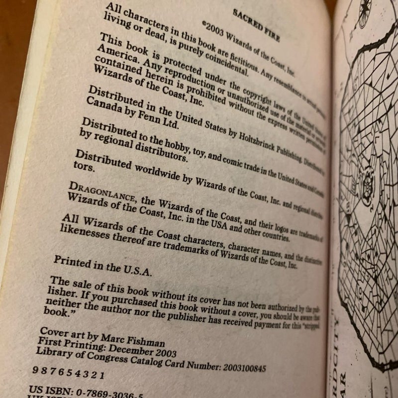 DragonLance: Complete Kingpriest Trilogy Set: Chosen of the Gods, Divine Hammer, Sacred Fire, All First Edition First Printing