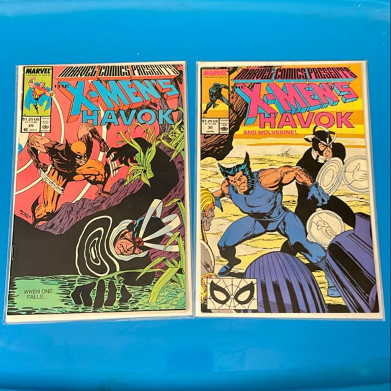 Marvel Comics Presents The X-Men’s HAVOK (1989 Marvel) 7 Books 