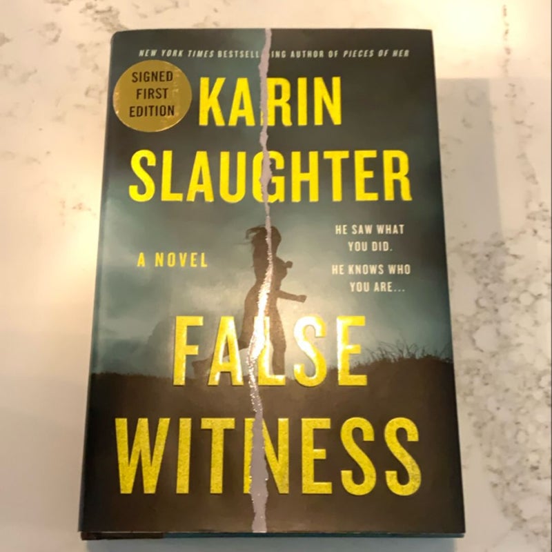 Signed! False Witness - First Edition