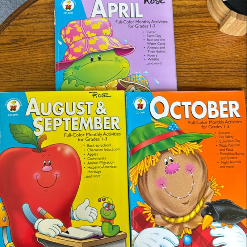 3 Carson-Dellosa Monthly Books 