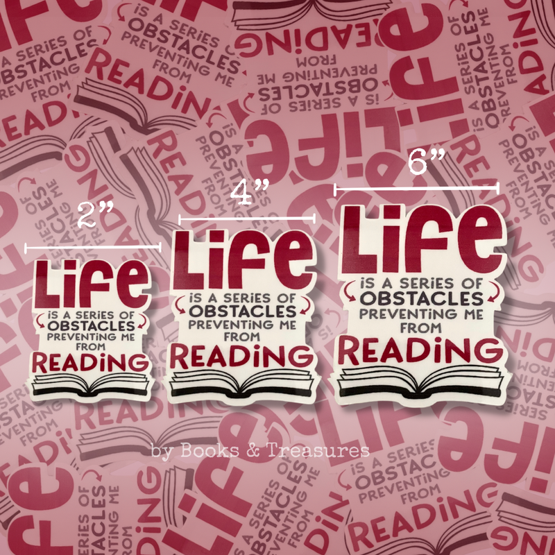 Life & Reading Vinyl Sticker Laminated 