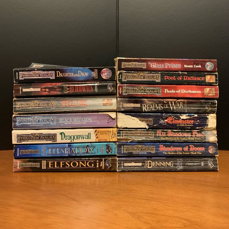 Forgotten Realms Lot, 15 Books: Low Condition Reading Copies, PLEASE READ DESCRIPTION
