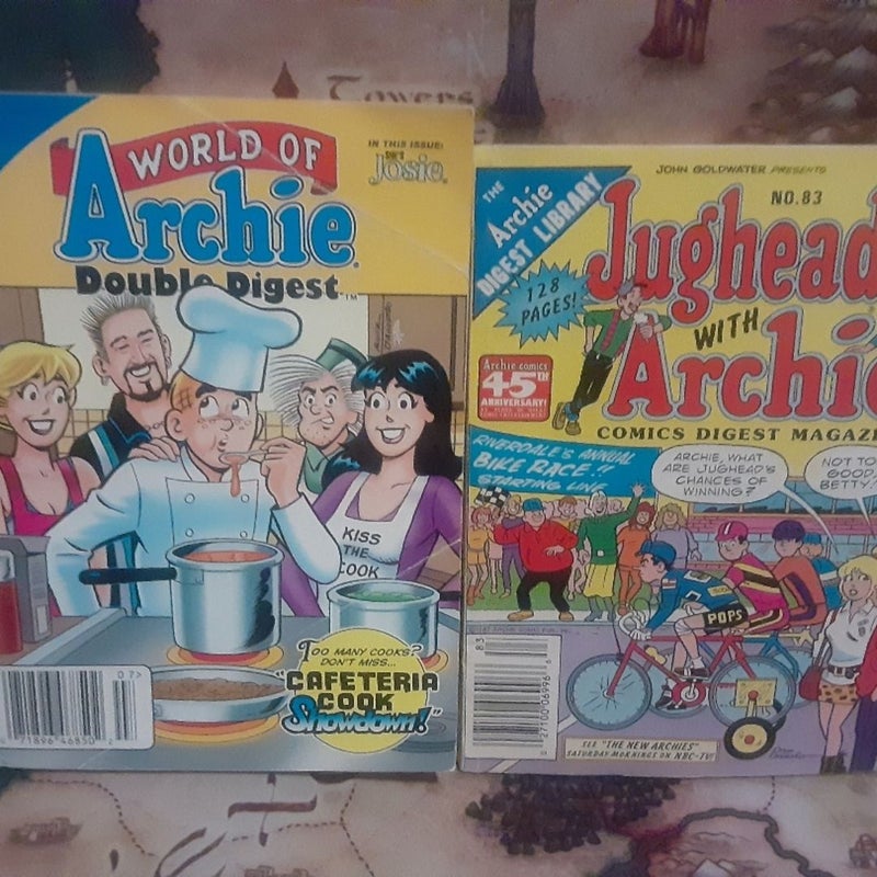 27 poor condition ARCHIE digest comic book lot , Betty and Veronica,  Jughead 