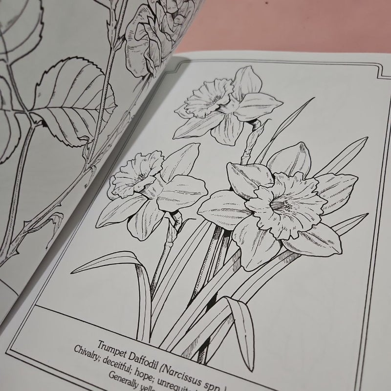 The Language of Flowers Coloring Book