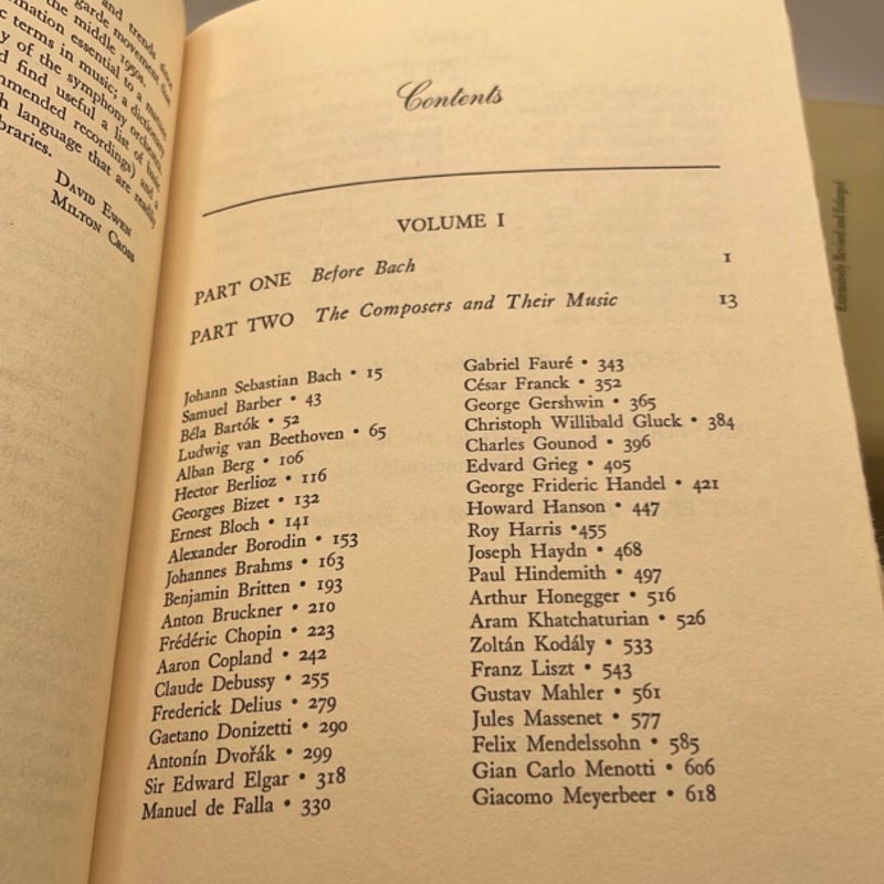 The Milton Cross New Encyclopedia of The Great Composers and Their Music Volume l & ll