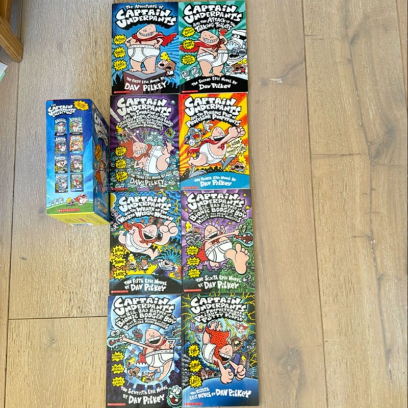 Captain Underpants Complete Set (Captain Underpants, 1-8) by Dav Pilkey