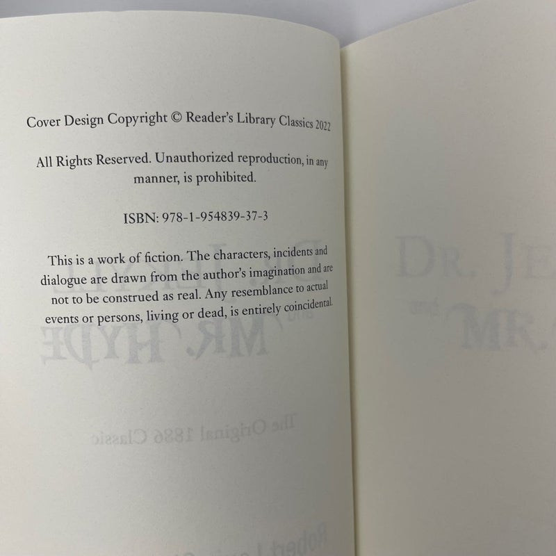 Dr. Jekyll and Mr. Hyde - the Original 1886 Classic (Reader's Library Classics)