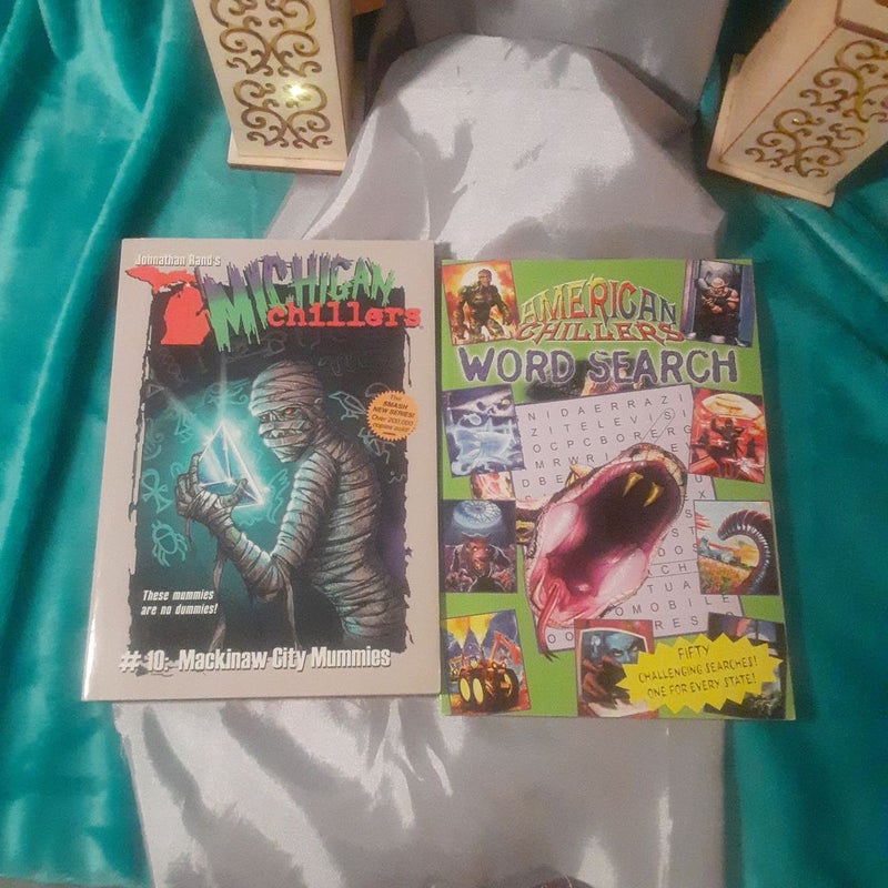 Michigan Chillers & American Chillers childrens horror books, 1 Signed by Johnathan Rand!