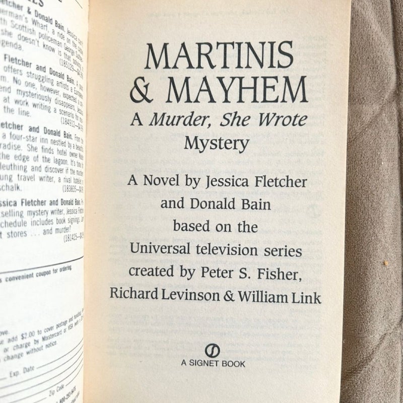 Murder, She Wrote: Martinis and Mayhem