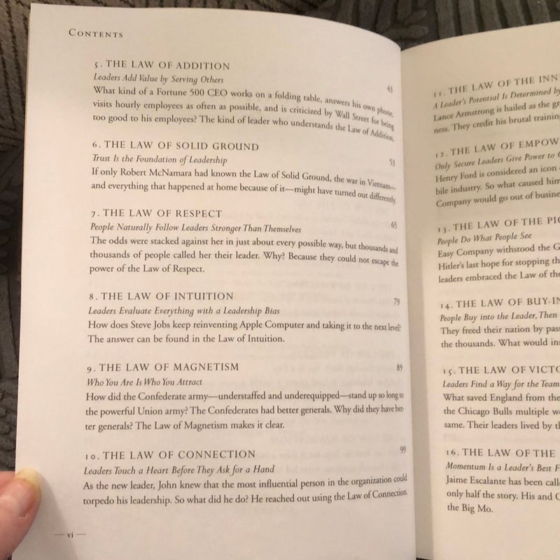 The 21 Irrefutable Laws of Leadership