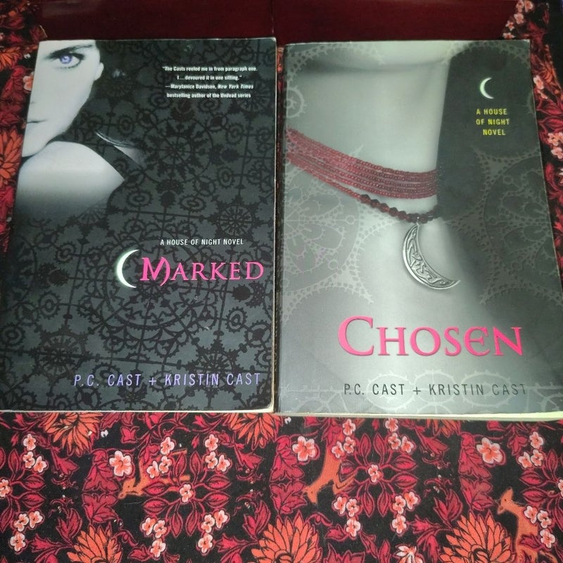 YA fantasy lot of two. House of night: Mark & Chosen 