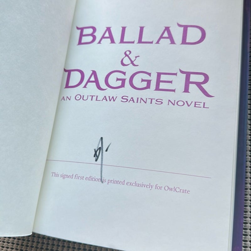 SIGNED COPY - Ballad & Dagger