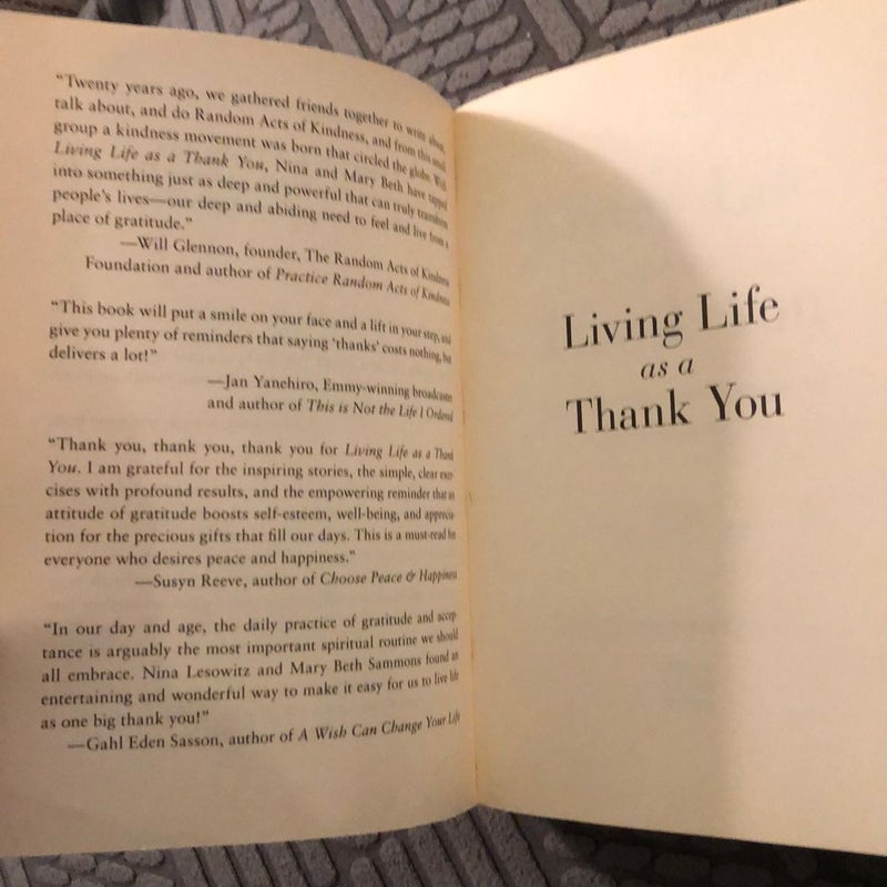 Living Life As a Thank You