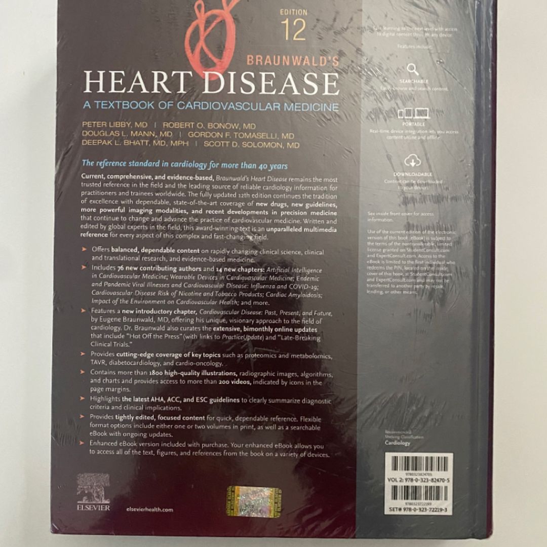 Braunwald's Heart Disease Textbook Volume 2 Only 12th Edition by