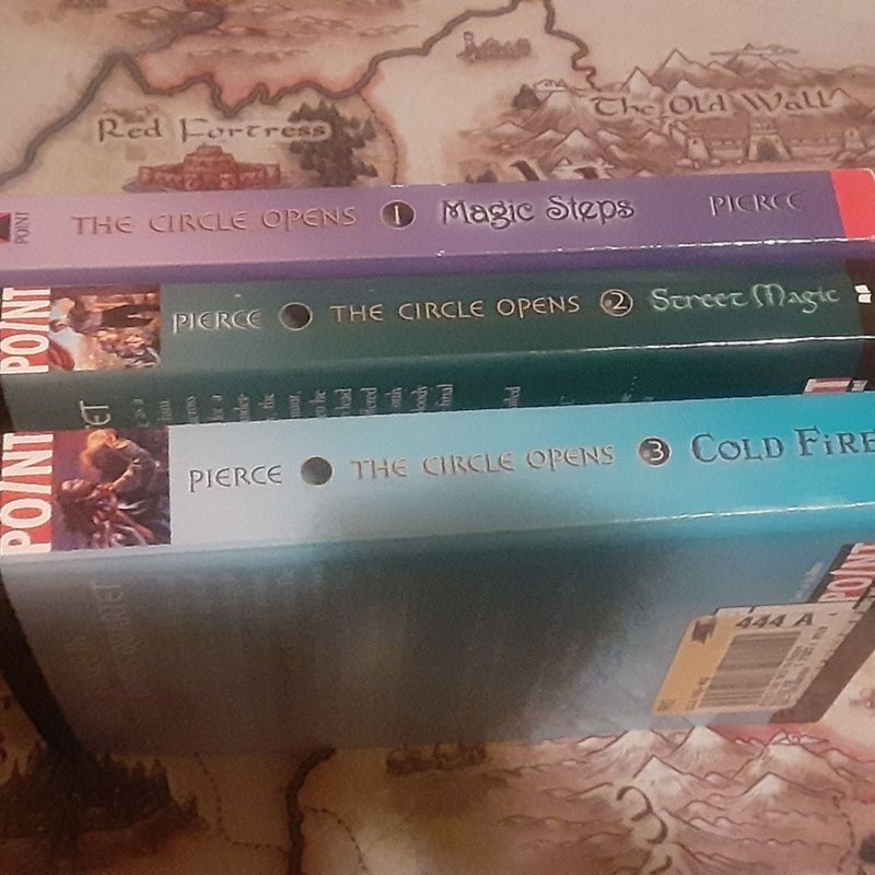 The Circle Opens 3 book lot: Magic Steps, Cold Fire, Street Magic