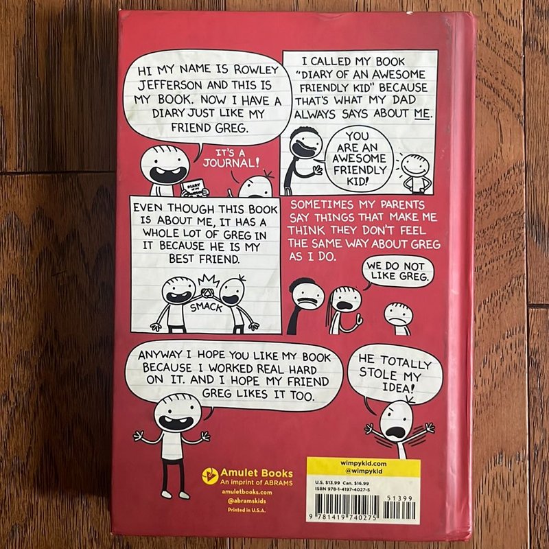 Diary of an Awesome Friendly Kid: Rowley Jefferson's Journal by Jeff ...