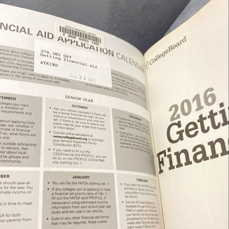 Getting Financial Aid 2016