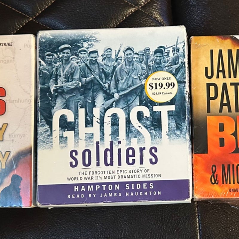 3 audio book for $10. Ben Coes Bloody Sunday, Ghost soldiers, and James Patterson Burn