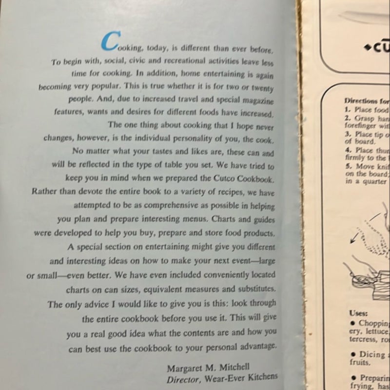 Cutco Cookbook Worlds finest cutlery Copyright 1972