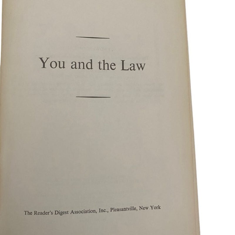 You and the Law By Readers Digest