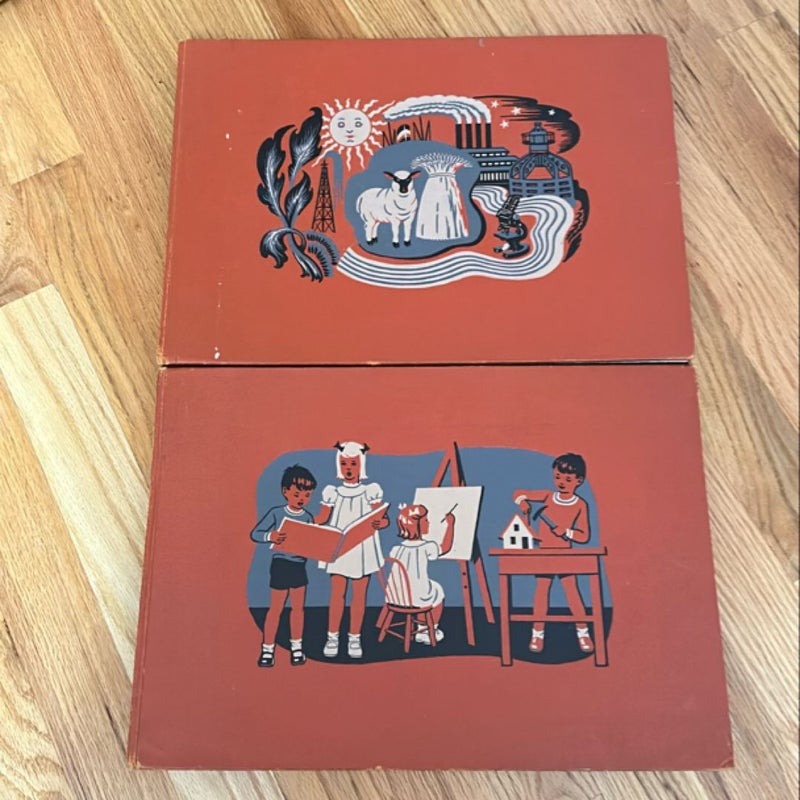 Set of 2 Vintage Childcraft Art &Music and Science & Industry 