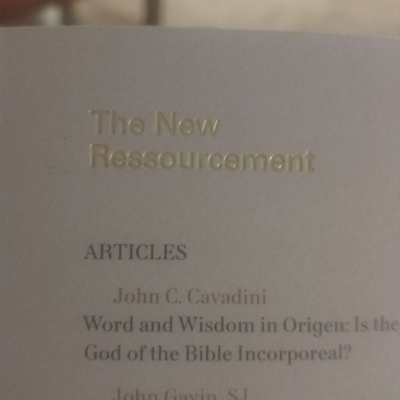 The New Ressourcement
