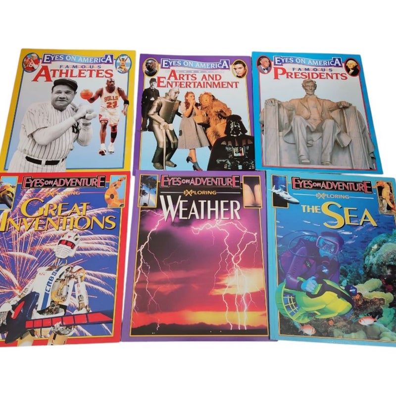 Children's non fiction books, lot of 6.  Eyes on America