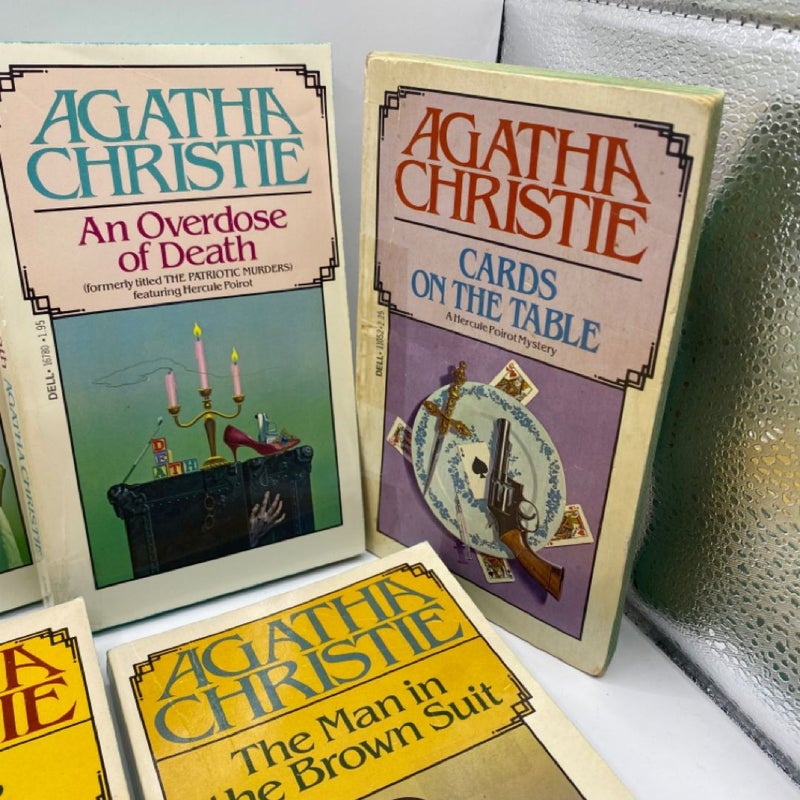 Lot of 8 Agatha Christie Dell Publishing Vintage 70s 80s Great Set! Poirot Etc