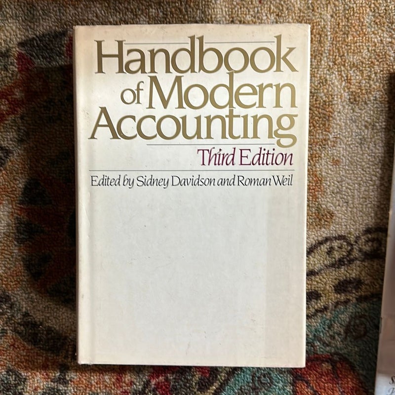 Handbook of Modern Accounting