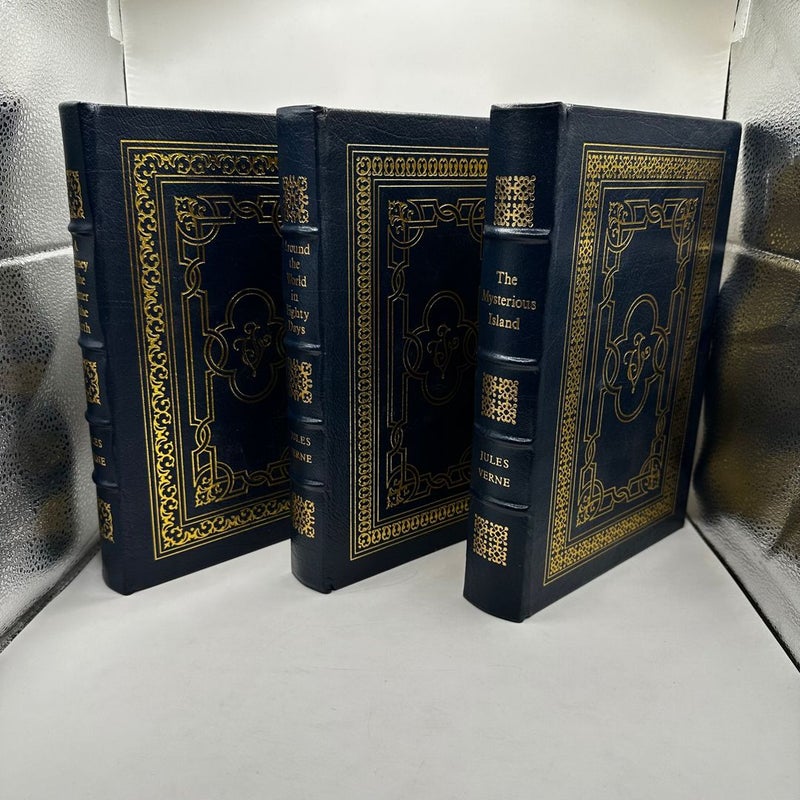 Easton Press Mysterious Island Around World Journey Center Earth 