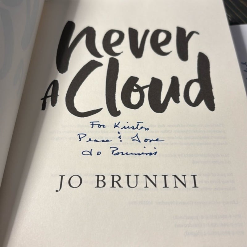 SIGNED Never a Cloud