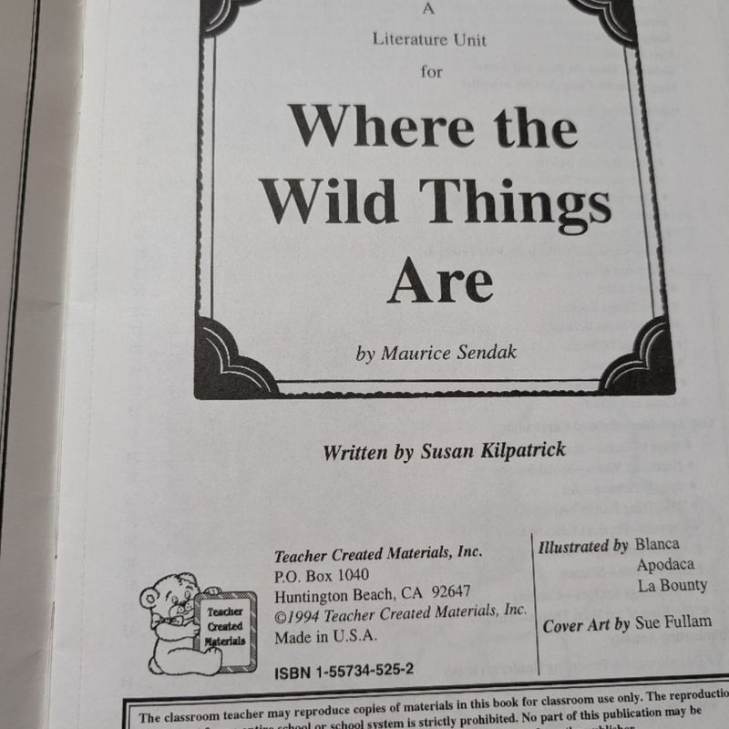 A Guide for Using Where the Wild Things Are in the Classroom
