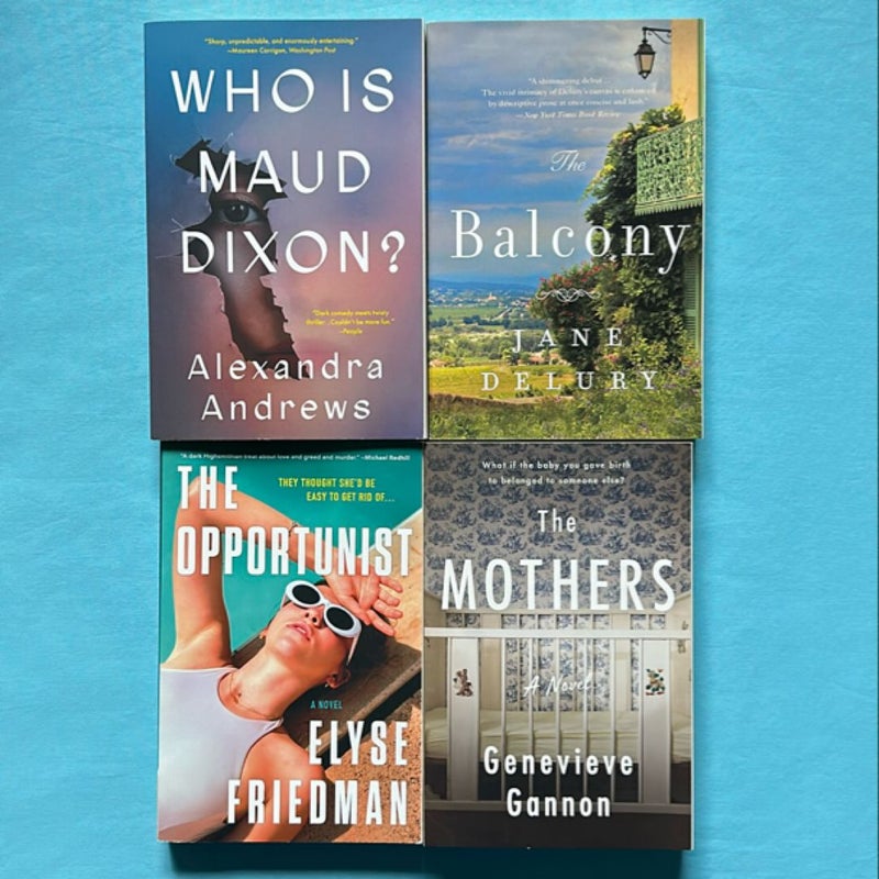 **mixed fiction bundle** Who Is Maud Dixon?, The Balcony, The Opportunist, The Mothers