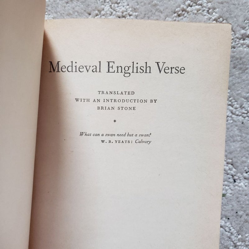 Medieval English Verse (Penguin Books Reprint, 1970)