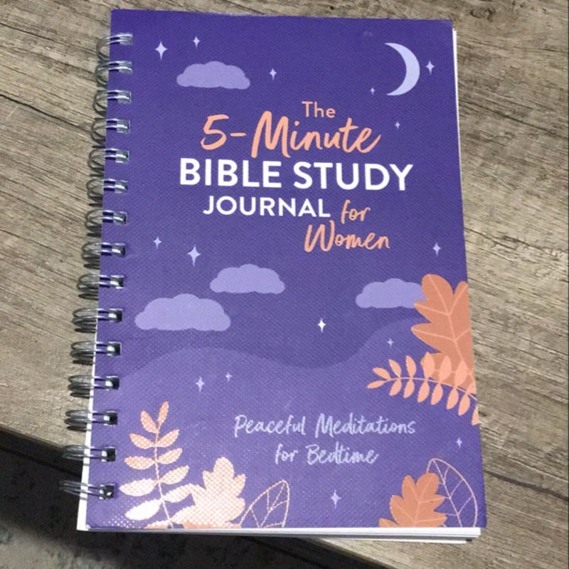 The 5-Minute Bible Study Journal for Women: Peaceful Meditations for Bedtime