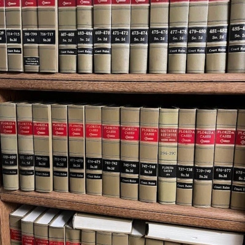 Florida Cases 2d Series Law Books - 220 Volumes